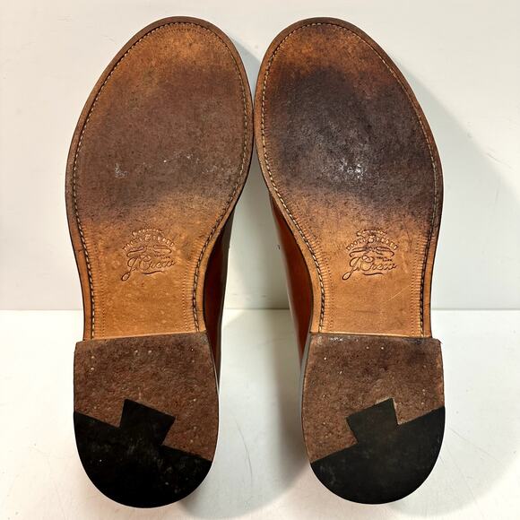VERY GOOD Grant Stone x J. Crew Ludlow Derby Brown Calf Bench Made 12 D